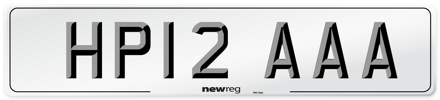 HP12 AAA Number Plate from New Reg